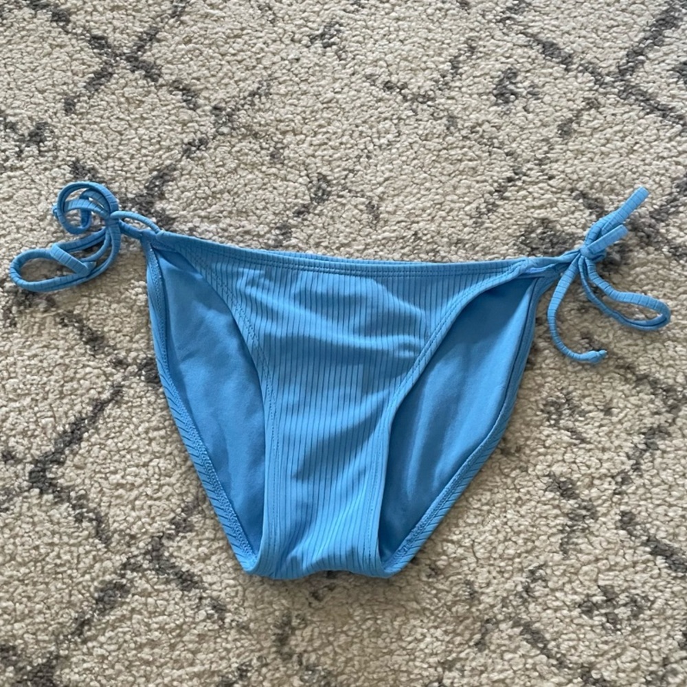 Xhilaration light blue tie bikini bottoms size small